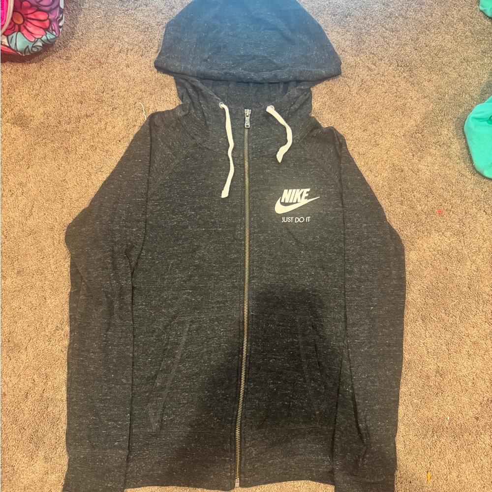 Nike Gray Hoodie with Blue Tag